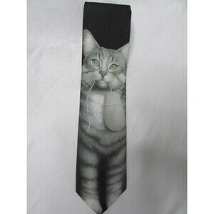 Ralph Marlin Necktie Cat & Mouse Computer Daran Fayas Novelty Vintage 1998